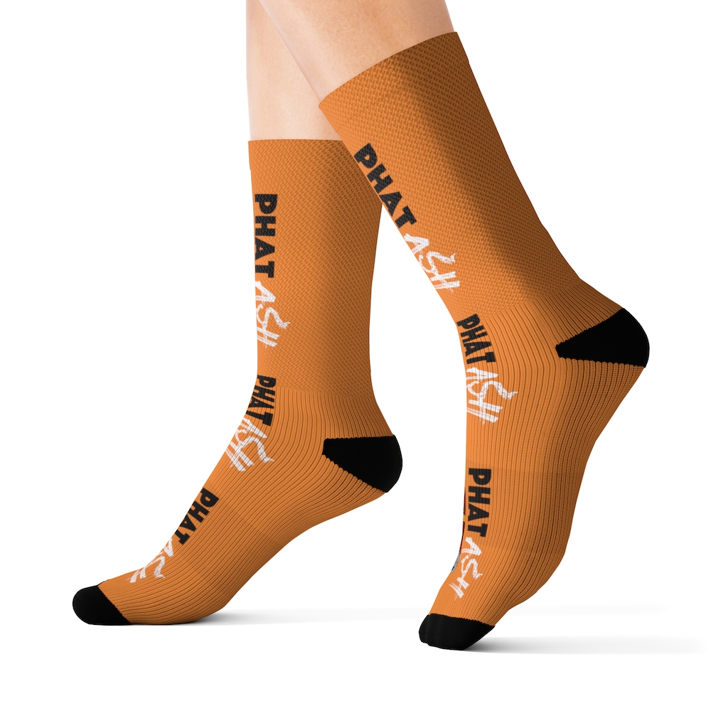 Phat Ash Sublimation Socks (Light Orange)