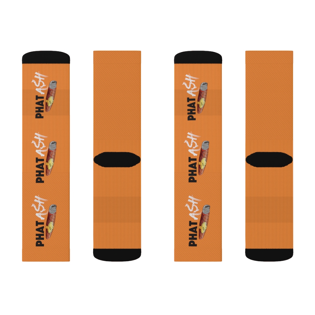 Phat Ash Sublimation Socks (Light Orange) - Image 2