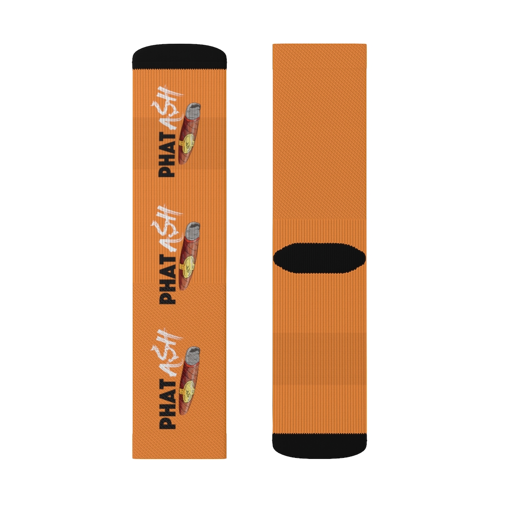 Phat Ash Sublimation Socks (Light Orange) - Image 3