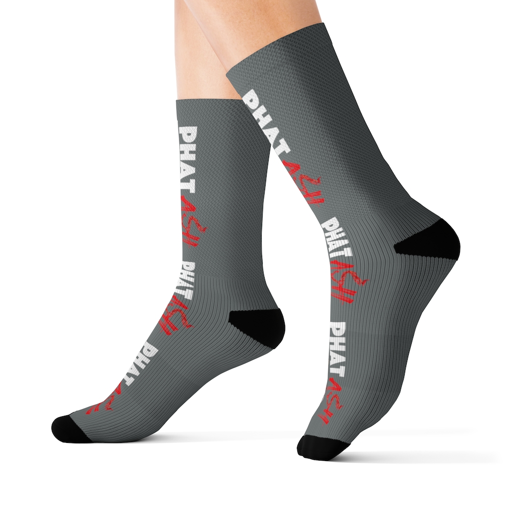 Phat Ash Sublimation Socks (Grey) - Image 12