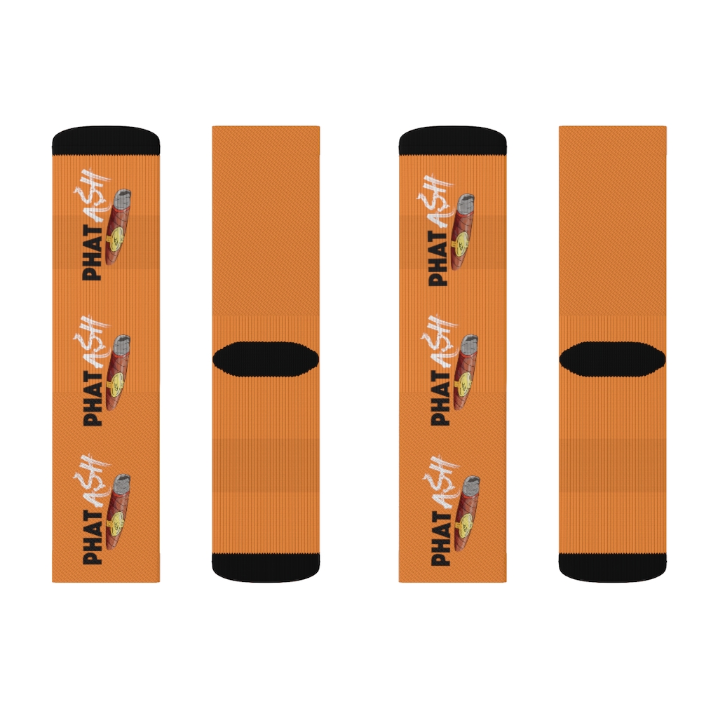 Phat Ash Sublimation Socks (Light Orange) - Image 9