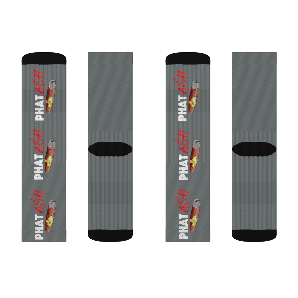 Phat Ash Sublimation Socks (Grey) - Image 2