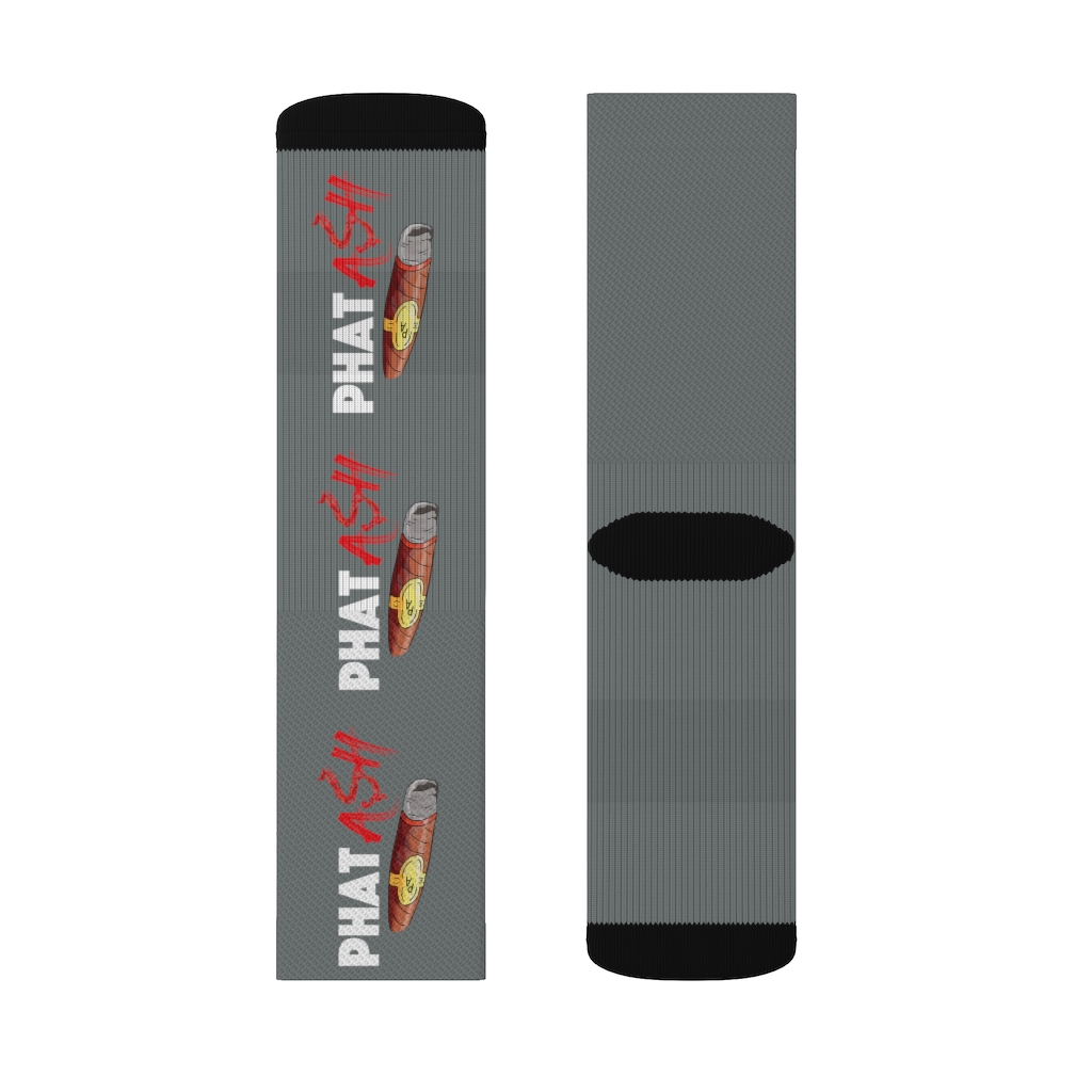 Phat Ash Sublimation Socks (Grey) - Image 4