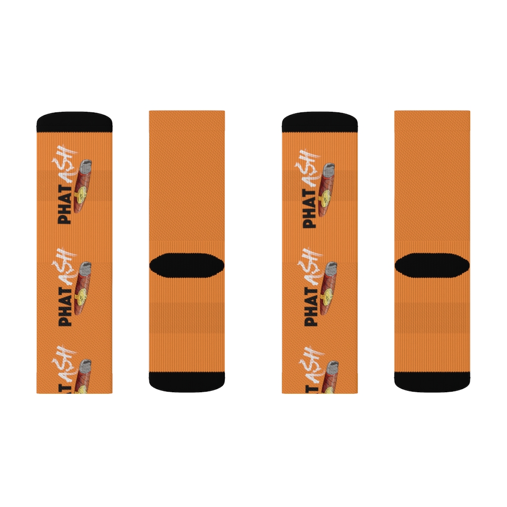 Phat Ash Sublimation Socks (Light Orange) - Image 5