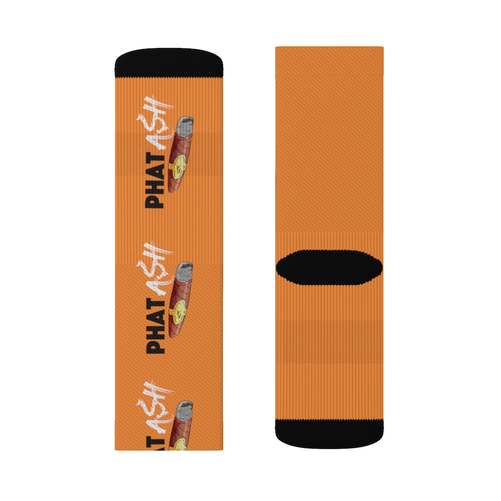 Phat Ash Sublimation Socks (Light Orange) - Image 6