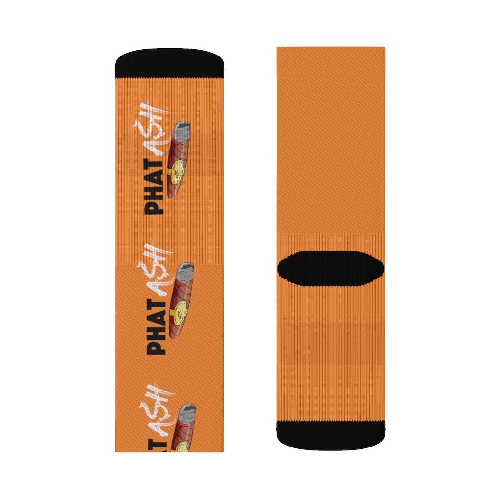 Phat Ash Sublimation Socks (Light Orange) - Image 7