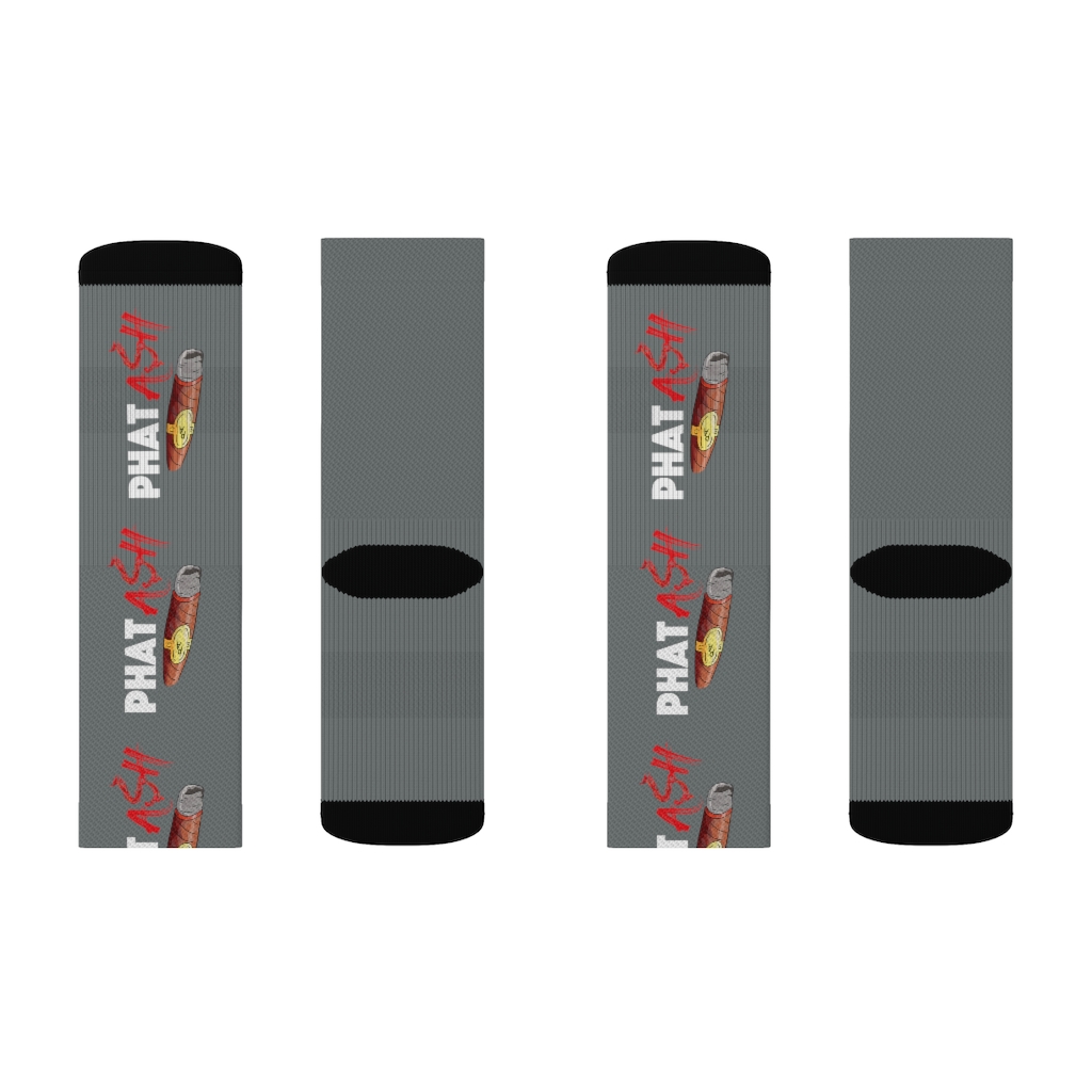 Phat Ash Sublimation Socks (Grey) - Image 5
