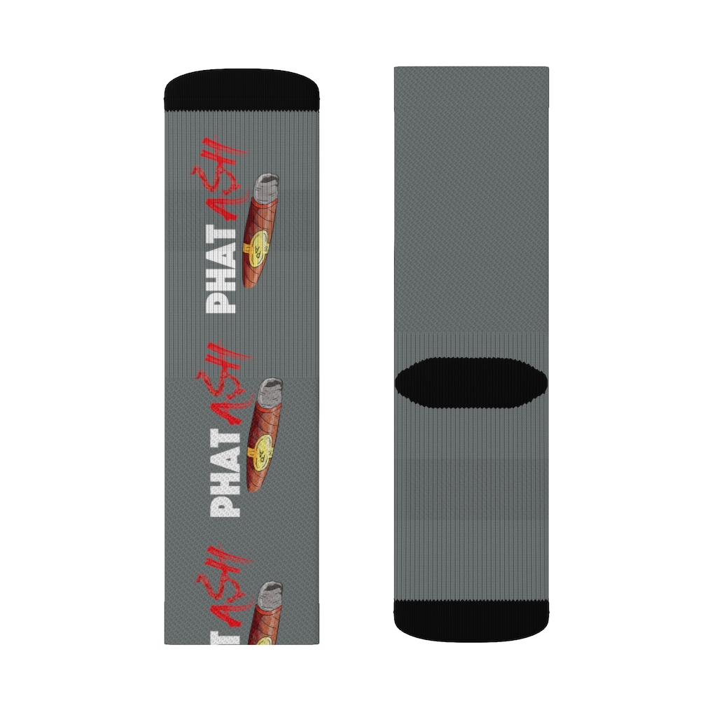 Phat Ash Sublimation Socks (Grey) - Image 7
