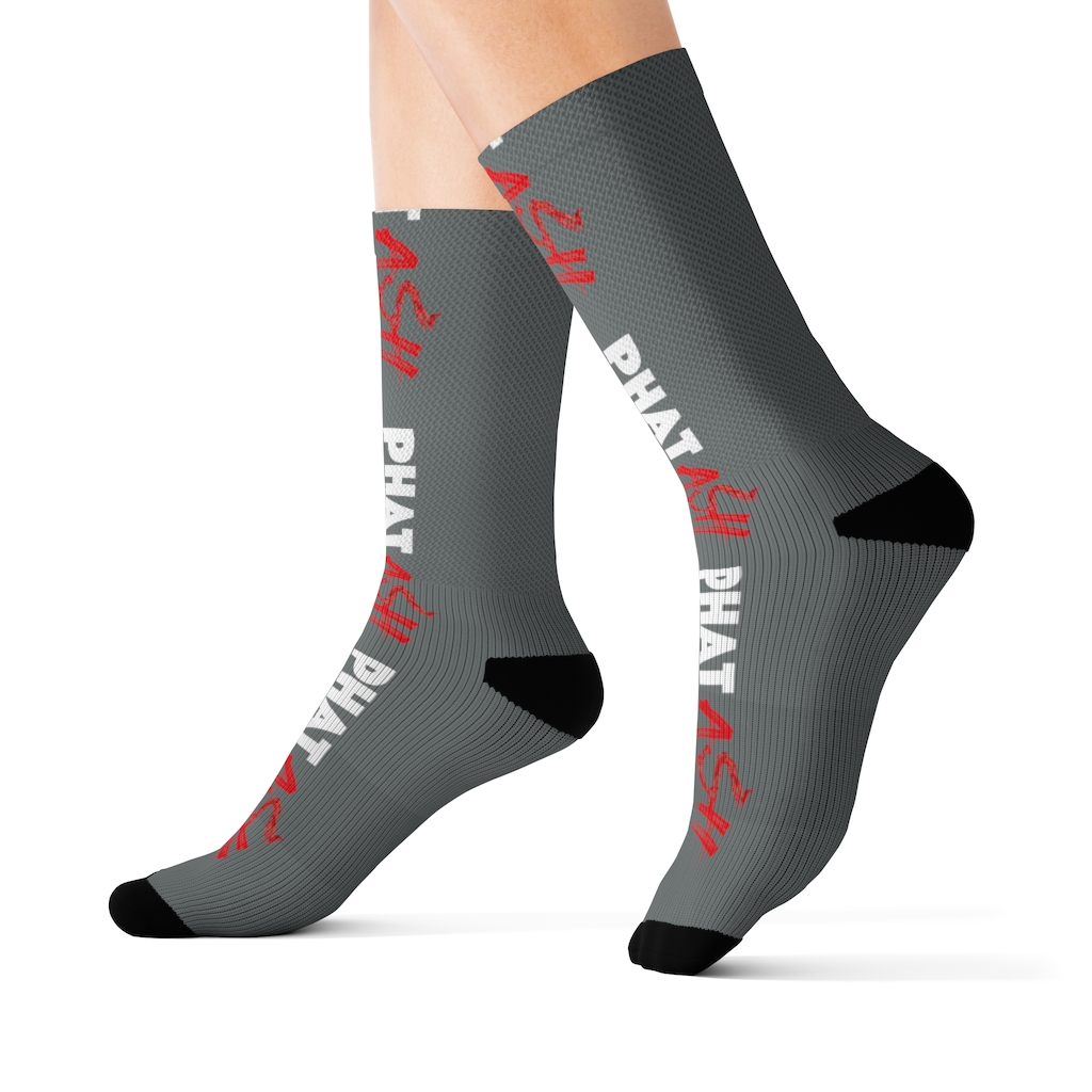 Phat Ash Sublimation Socks (Grey) - Image 8