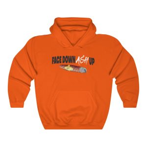 Face Down Ash Up  Hooded Sweatshirt