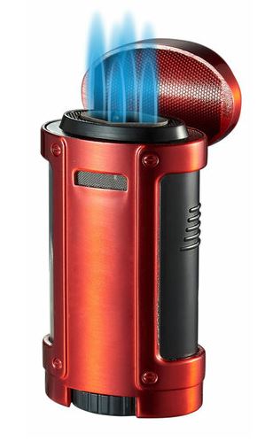 Phat Ash Visol Rhino Brushed Quad Torch Flame Cigar Lighter - Image 3