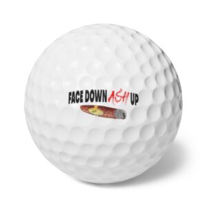 Face Down Ash Up Golf Balls, 6pcs