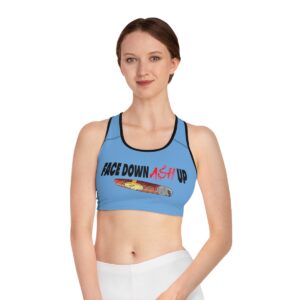 Face Down Ash Up Sports Bra