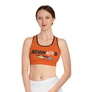 Face Down Ash Up Sports Bra